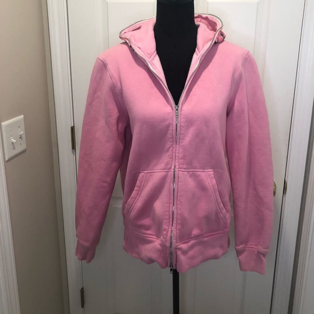 Made full zip pink panda hoodie, size small